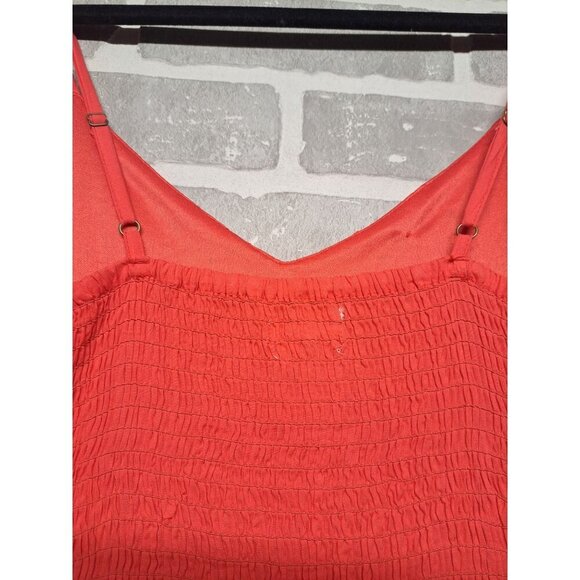 Japna Womens Hot Pink Eyelet Strapply Knee Ruffle Summer‎ Dress Size Medium - Picture 11 of 12